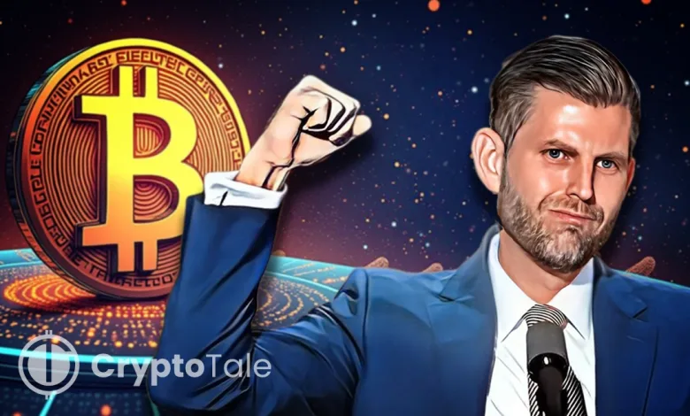 Bitcoin Jumps 1.49% After Eric Trump’s Pro-Bitcoin Tweet