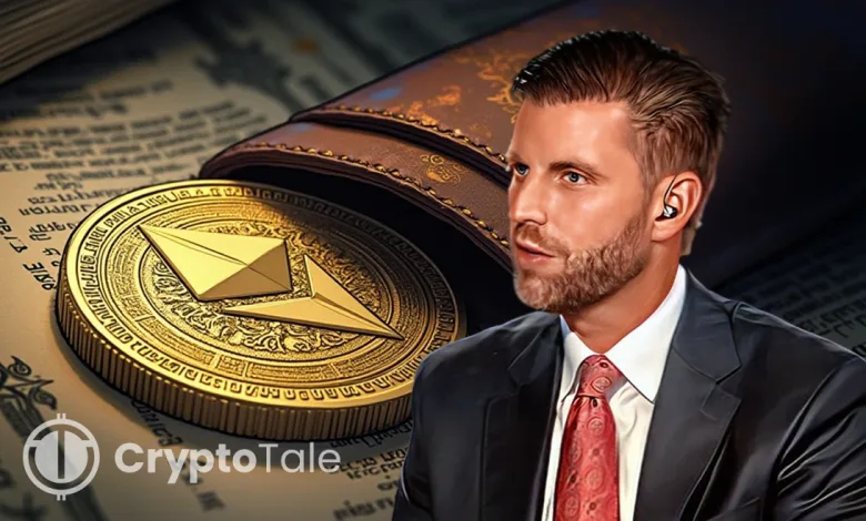 Ethereum Recovers As Eric Trump Says Its Great Time To Add ETH