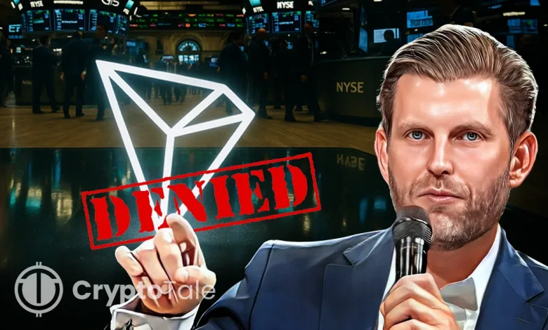 Eric Trump Denies Involvement in Tron’s Public Listing Plan