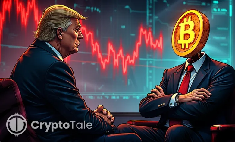 Bitcoin Price Drops Amid Tariff Tensions and Fed Silence