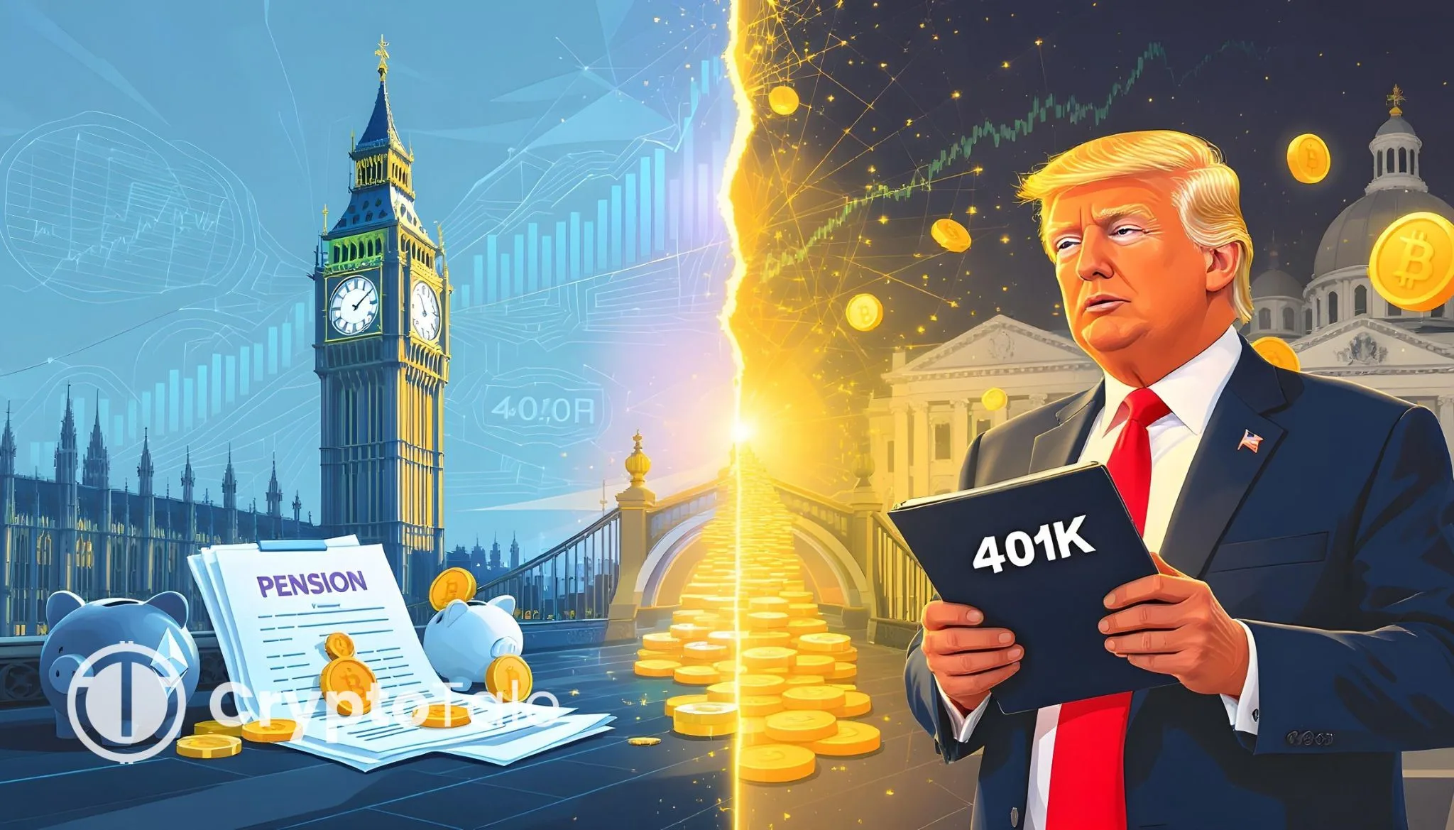 Crypto Adoption Expands into UK Pensions and U.S. 401(k)s