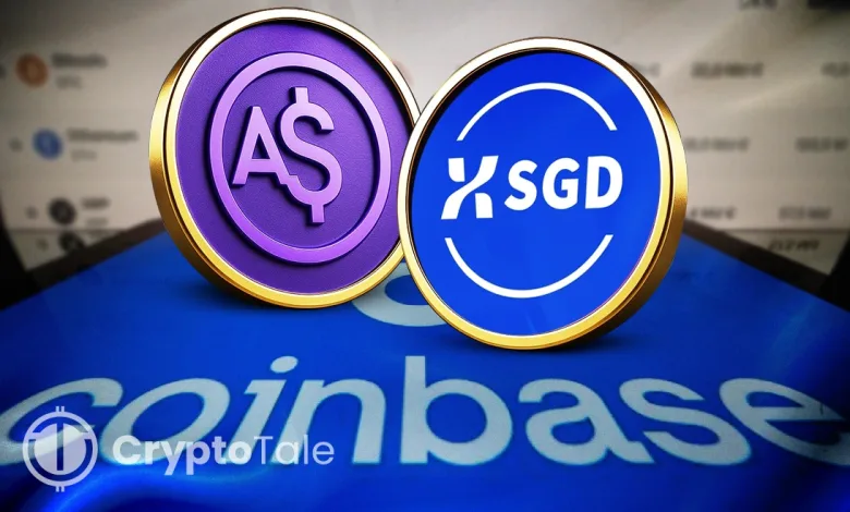 Coinbase Introduces AUDD, XSGD to Boost Local Stablecoins