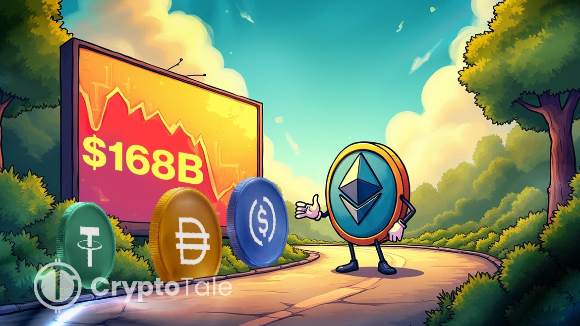 Ethereum Stablecoin Supply Hits $168B as Price Gains Strength