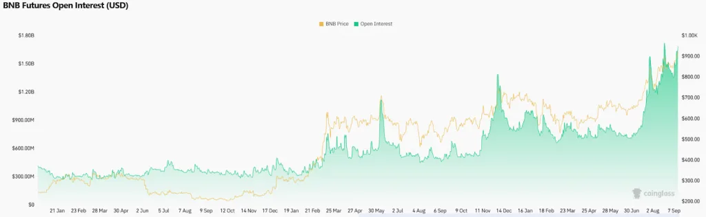 OI chart of BNB