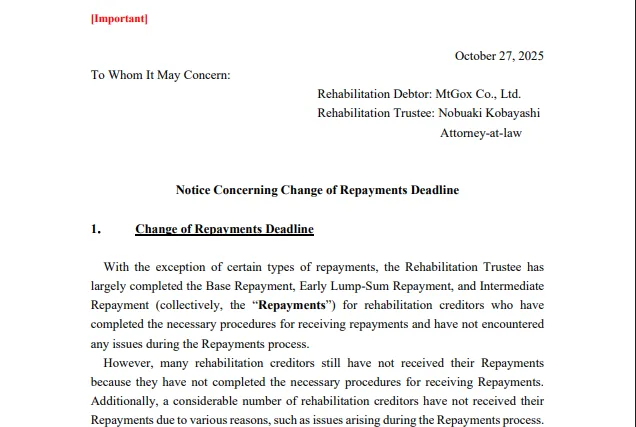 Mt. Gox Notice