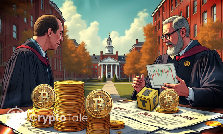 Harvard Increases Bitcoin ETF Holdings by 257% to $442.8M