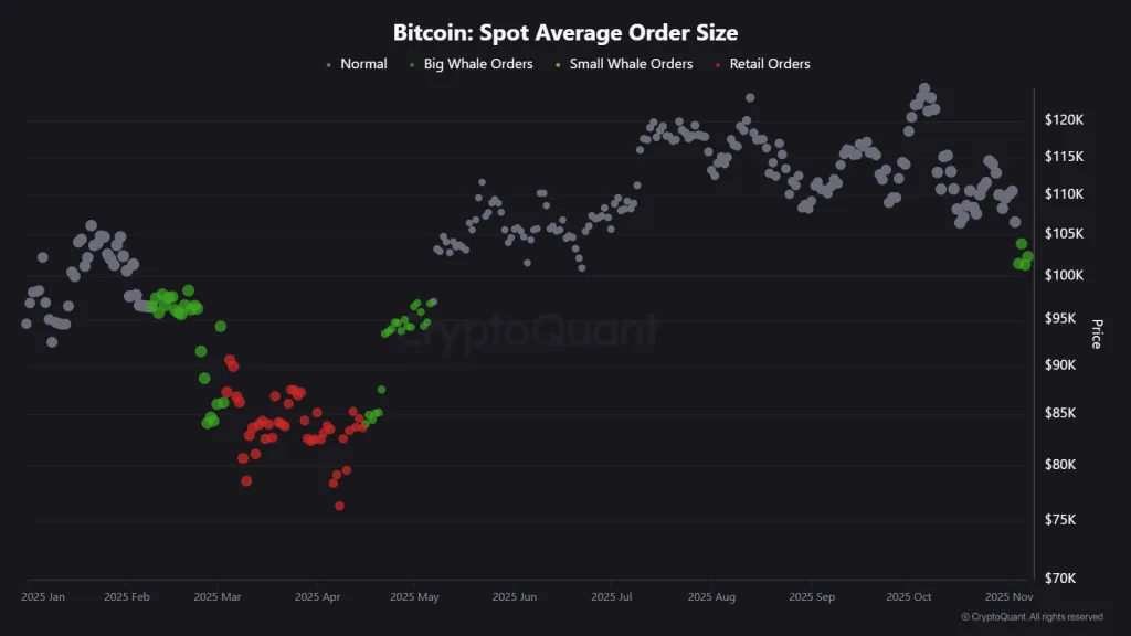 Bitcoin Spot Average Order Size